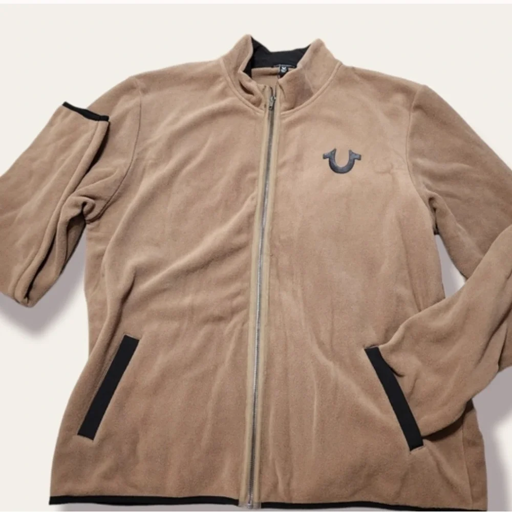 True Religion Fleece Zip Up Jacket